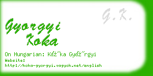 gyorgyi koka business card